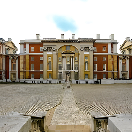 Courtyard of Greenwich University building in East London